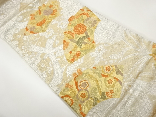 JAPANESE FUKURO OBI / WOVEN FLOWERS